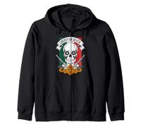 Dia de Los Muertos Calavera - libertà o Morte Messicano Gun Felpa con Cappuccio