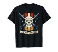 Dia de Los Muertos Calavera - libertà o Morte Vintage Maglietta