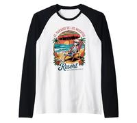 Dia de Los Muertos - Giorno Divertente della Vacanza dei Morti Maglia con Maniche Raglan