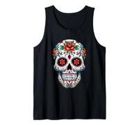 Dia De Los Muertos Halloween Teschio Messicano Sugar Skull Canotta