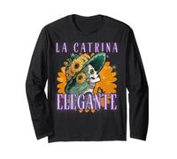Dia De Los Muertos La Catrina Elegante Maglia a Manica