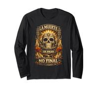Dia De Los Muertos La Muerte En Paso No Final Maglia a Manica