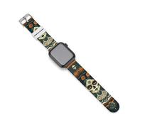 Dia De Los Muertos Marionettes - Cinturino di ricambio in silicone compatibile con Apple Watch, 42mm/44mm, Acciaio inossidabile, Ametista