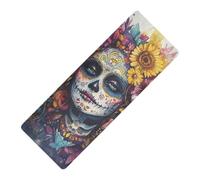 Dia De Los Muertos messicano stampato yoga mat bulk gomma naturale antiscivolo, spessore 1 mm con borsa da yoga tapete para ejercicio 180,3 x 66 cm per esterno