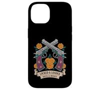 Dia de los Muertos - Pistole Calavera - Retro Sugar Skull Custodia per iPhone 14