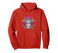 Dia De Los Muertos - Teschio di Zucchero Floreale La Catrina Day of Dead Felpa con Cappuccio