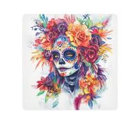 Dia De Los Muertos teschio messicano con fiore borse da toilette portatili panno trucco borsa organizzatore avvolgere fotocamera lente panno involucro organizzatore cosmetici per viaggio dimensioni