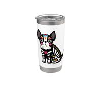 Dia de los Muertos - Teschio messicano per gli amanti dei cani, per Halloween Bicchiere termico in acciaio inox doppia parete