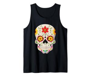 Dia de Los Muertos Viso Messicano Uomini Canotta