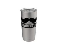 Diabeetus Diabetic Beart Face Diabete Consapevolezza Mese Lotta Bicchiere termico in acciaio inox doppia parete