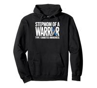 Diabete T1D Type1 Diabetes Awareness Stepmom of Warrior Felpa con Cappuccio