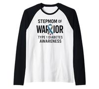 Diabete T1D Type1 Diabetes Stepmom of Warrior Maglia con Maniche Raglan
