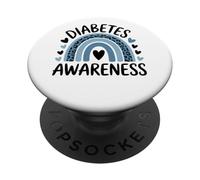 Diabetes Awareness Cuore Arcobaleno Amore PopSockets PopGrip Adesivo