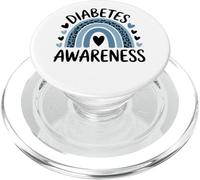 Diabetes Awareness Cuore Arcobaleno Amore PopSockets PopGrip per MagSafe