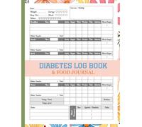 Diabetes Log Book & Food Journal for Types 1 & 2 Diabetics: Daily Blood Glucose Monitoring with Food, Nutrition, Medication/Insulin, Blood Pressure, ... and More. (Large 8.5"x 11"), 99 pages.