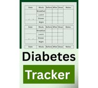Diabetes Tracker: Perfect Blood Glucose Log Book, Record Diabetic Glucose Readings Before and After Breakfast, Lunch, Dinner and Night, Week in Two Pages, for Type 1 and Type 2 Diabetes