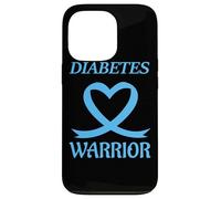 Diabetes Warrior Heart Blue Ribbon Diabetic awareness Custodia per iPhone 13 Pro