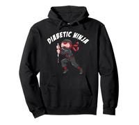 Diabetico Ninja Divertente Diabete Giovanile Felpa con Cappuccio