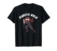 Diabetico Ninja Divertente Diabete Giovanile Maglietta