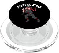 Diabetico Ninja Divertente Diabete giovanile PopSockets PopGrip per MagSafe
