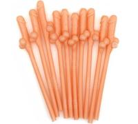 Diablo picante - 10 pajitas forma de pene