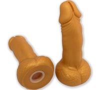 Diablo picante - salvadanaio a forma di pene 22,5 cm oro
