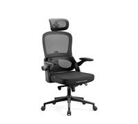 DIABLO Sedia Ergonomica | Poltronao con Braccioli Regolabili, Tessuto traspirante, 4 livelli di Inclinazione, Poggiatesta Regolabile, Supporto lombare | Sedia V-Light | Nero