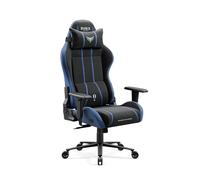 DIABLO Sedia Gaming Tessuto X-One 2.0 | Braccioli Regolabili, Poltrona Gaming con Poggiatesta e Supporto Lombare, Sedia da Gaming Ergonomica 150 kg | Gaming Chair | Normal (L) | Blu-Nero