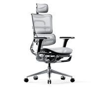DIABLO V-Master Sedia da Ufficio Ergonomica da Scrivania Poggiapiedi Mesh