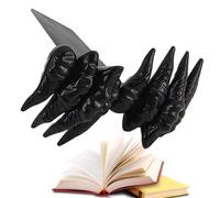 Diablos - Pennarello a mano spaventosa del demone, mano del palmo della mano, supporto laterale dei demoni in resina, fatto a mano per un regalo