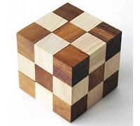 DIABOLICUBO 3x3 gioco rompicapo testa a partire da 8 anni, difficoltà 3/6. In legno massiccio eco-responsabile, norme CE, marca francese Le Délirant. Soluzione in italiano con illustrazioni fornite.