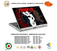 Diabolik cartoon adesivo notebook tablet sticker comics print pvc 1 pz.