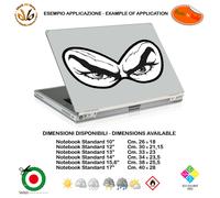 Diabolik occhi adesivo notebook tablet sticker picture comics print pvc 1 pz.