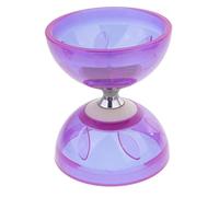 Diabolo Cinese Giocattolo da Cuscinetto per Esercizi di Destrezza Manuale Materiale Gomma Resistente Adatto a Bambini Adulti, Viola, 13cm