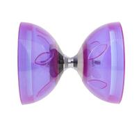 Diabolo Cinese Giocattolo da Cuscinetto per Esercizi di Destrezza Manuale Materiale Gomma Resistente Adatto a Bambini Adulti, Viola, 10,5cm