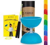 Diabolo Freizeitsport Kit di Giocoleria Basic (Turchese) - Diabolo con Bacchette in Alluminio, spago di Ricambio, Istruzioni (Lingua Italiana Non Garantita). Perfetto per Bambini, Principianti e