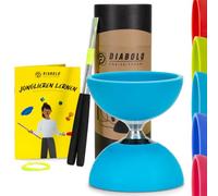 Diabolo Freizeitsport Set giocoliere Pro con cuscinetti a sfera, filo di ricambio (160 cm) e istruzioni stampate. Confezione da regalare.