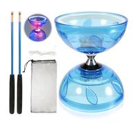 Diabolo - Runner da giardino a LED con cuscinetto a sfera, diabolo luminoso al buio, 4 colori, luce per bambini, adulti, principianti, professionisti, diabolo, gioco da giocoliere per interni ed