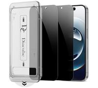DIACUBE Confezione da 2 pellicole protettive per la privacy per iPhone 17e/iPhone 16e, [27° anti-spia], durezza 9H, in vetro temperato infrangibile, con struttura di facile installazione con rimozione