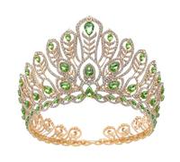 Diadem Corona da sposa per concorso Miss Copricapo Abito da sposa Accessori per capelli Oro Luce EN8