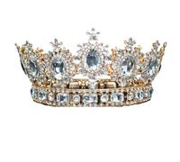 Diadema con strass e corone per capelli da sposa per donne diadema ornamenti per capelli neri