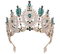 Diadema con strass per matrimonio, sposa, damigella d'onore, concorso, festa, accessori per capelli, corona da sposa vintage, 6