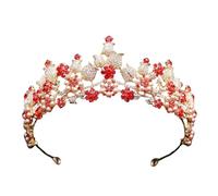 Diadema da donna alla moda con strass e perle di cristallo, diadema, diadema, gioielli per capelli per cerimonie di nozze, feste a tema vintage, accessori per celebrazioni