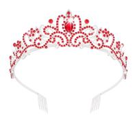 Diadema da donna con strass, bella corona con pettine, accessori per capelli per addio al nubilato ed elegante corona con strass, Misura unica