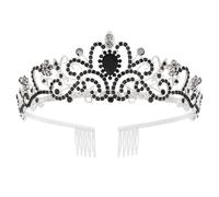 Diadema da donna con strass, bella corona, con pettine, accessori per capelli per addio al nubilato ed occasioni eleganti, One Size, come descritto, come descritto