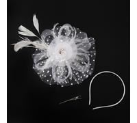 Diadema da sposa in rete, piccolo cappello a cilindro, accessori per capelli Jockey Club