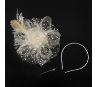 Diadema da sposa in rete, piccolo cappello a cilindro, accessori per capelli Jockey Club