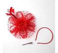 Diadema da sposa in rete, piccolo cappello a cilindro, accessori per capelli Jockey Club
