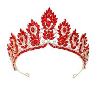 Diadema da sposa per le donne oversize strass copricapo accessori per capelli per sposa concorso H344 oro rosso