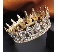 Diadema E Corone Per Le Donne Pieno Rotondo Diadema Corona Da Sposa Gioielli Dei Capelli Regali di Compleanno Festa di Nozze